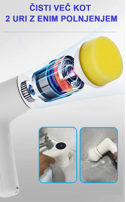 Home Scrubber™ Klasik - polnilna prenosna čistilna krtača z LCD zaslonom